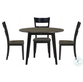 Kelley Charcoal 42" Round Extendable Dining Room Set