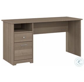 Cabot Ash Gray 60" Computer Desk with Drawers
