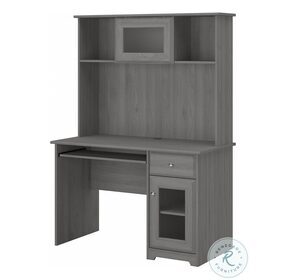 Cabot Modern Gray 48" Small Computer Desk with Hutch