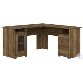Cabot Reclaimed Pine 60" L Shaped Computer Desk with Storage