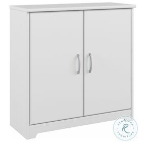 Cabot White Small Entryway Cabinet with Doors