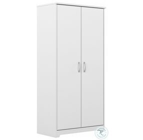 Cabot White Tall Storage Cabinet with Doors