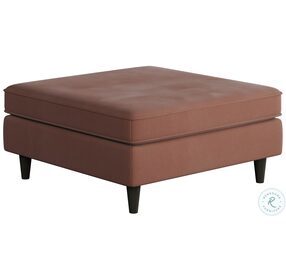 Bella Rosewood Rose Square 18" Cocktail Ottoman