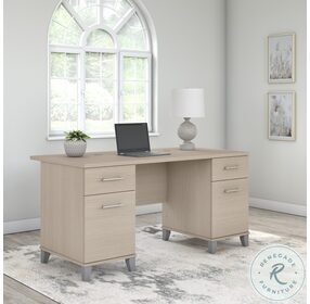 Somerset Sand Oak 60" Office Home Office Set