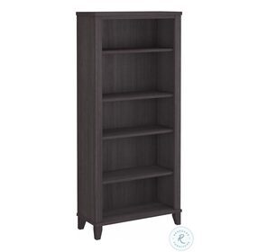 Somerset Storm Gray Tall 5 Shelf Bookcase