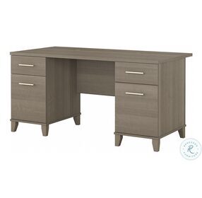 Somerset Ash Gray 60" Office Desk With Drawers