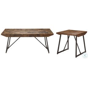 Walden Mango Wood And Iron Occasional Table Set