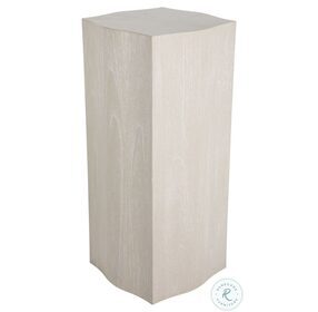 Wes Cerused White Pedestal Table