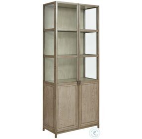 West Fork Blackwell Aged Taupe Display Cabinet