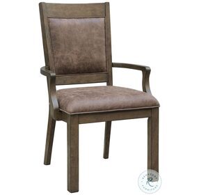 Denman Rich Brown Dining Arm Chair Set of 2