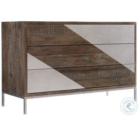 Logan Square Sable Brown And Grey Mist Drawer Chest