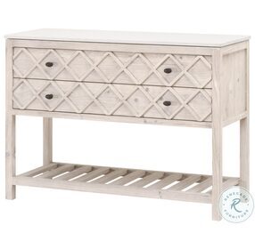 Willow White Wash Pine And Quartz Entry Cabinet