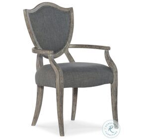 Beaumont Soft Grey Shield Back Arm Chair Set Of 2