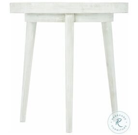 Highland Park Brushed White Booker Round End Table