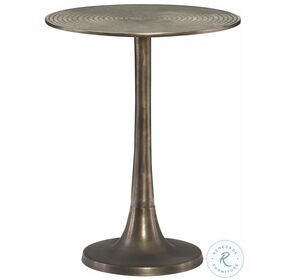 Calla Chiseled Antique Brass Round Chairside Table