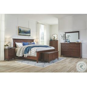 Westlake Cherry Brown Mansion Bedroom Set