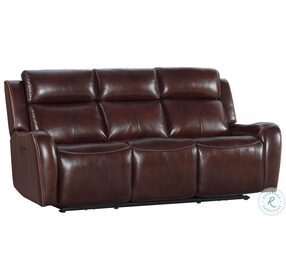Wainwright Reddish Brown Dual Power Reclining Sofa