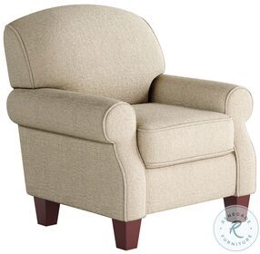 Sugarshack Oatmeal Round Arm Accent Chair