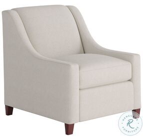 Truth or Dare Off White Salt Recessed Arm Accent Chair