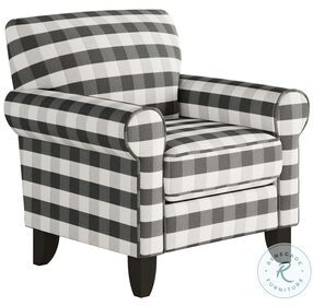 Brock Charcoal Rolled Arm Accent Chair
