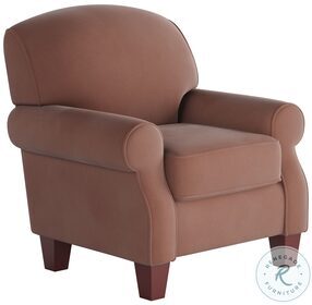 Bella Rose Rosewood Round Arm Accent Chair