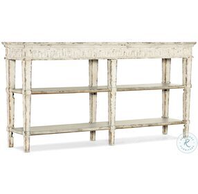 Cadence Distressed White Skinny Console Table