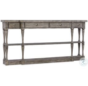 Sanctuary Light Gray Four Drawer Console Table