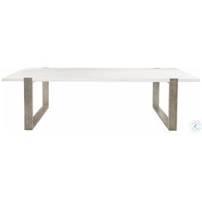 Hadleigh White Plaster And Rustic Grey Dining Table