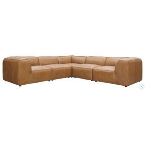 Form Tan Leather Dream Sectional