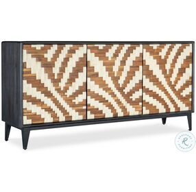Commerce And Market Black And Brown Cream Entwined Credenza