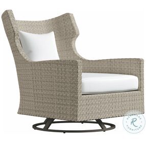 Captiva Pewter Gray Outdoor Swivel Chair