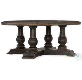 Medina Saddle Brown And Anthracite Black Round Cocktail Table