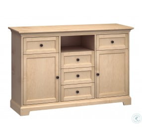 Beige 5 Drawer Tall Console