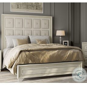 Camila Semi Transparent Creamy White Queen Panel Bed