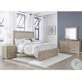 Gramercy Medium Fawn Upholstered Panel Bedroom Set