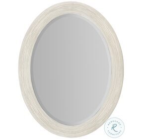 Amelia Textured Light Gray Oval Mirror