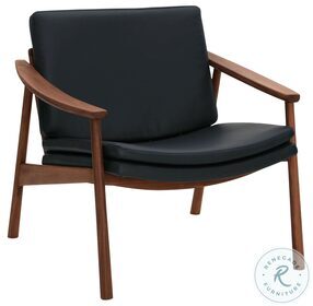 Harlowe Black Leather Lounge Chair