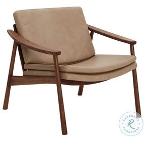 Harlowe Soft Brown Leather Lounge Chair