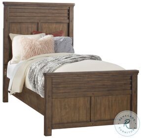 Cambridge Rich Warm Brown Twin Panel Bed