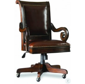 European Renaissance II Brown Tilt Swivel Chair