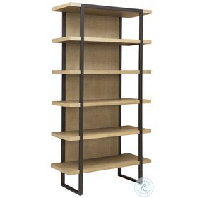 Catalina Distressed Light Wood Open Etagere