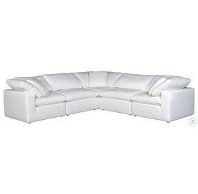 Clay White Livesmart Fabric Classic Modular Sectional