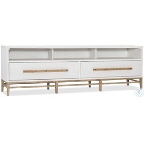 Urban Elevation White And Light Maple Low TV Stand