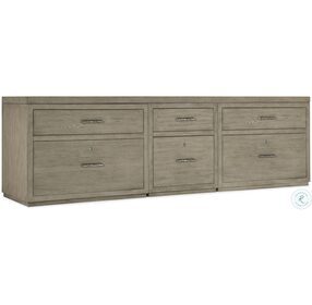 Linville Falls Soft Smoked Gray 96" Credenza with File and Two Lateral File Cabinet