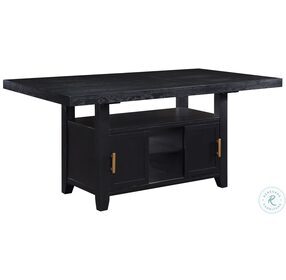 Yves Charcoal 78" Extendable Counter Height Dining Table