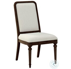Wellington Estates Linen And Java Upholstered Side Chair Set of 2