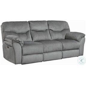 Power Play Charcoal 96" Reclining Sofa with Power Headrest