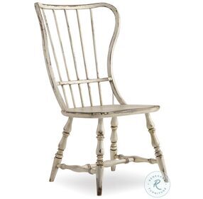 Sanctuary Vintage Chalky White Spindle Back Side Chair Set Of 2