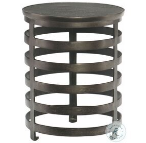 Apsley Black Nickel Round Chairside Table
