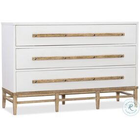 Urban Elevation White And Light Maple Three Drawer Bachelors Chest